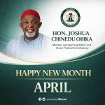 Happy New Month From Hon Joshua Chinedu Obika, (MRH)